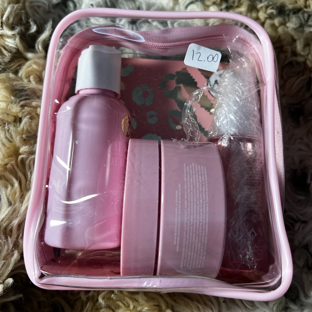 Pink Cosmetic Travel Set